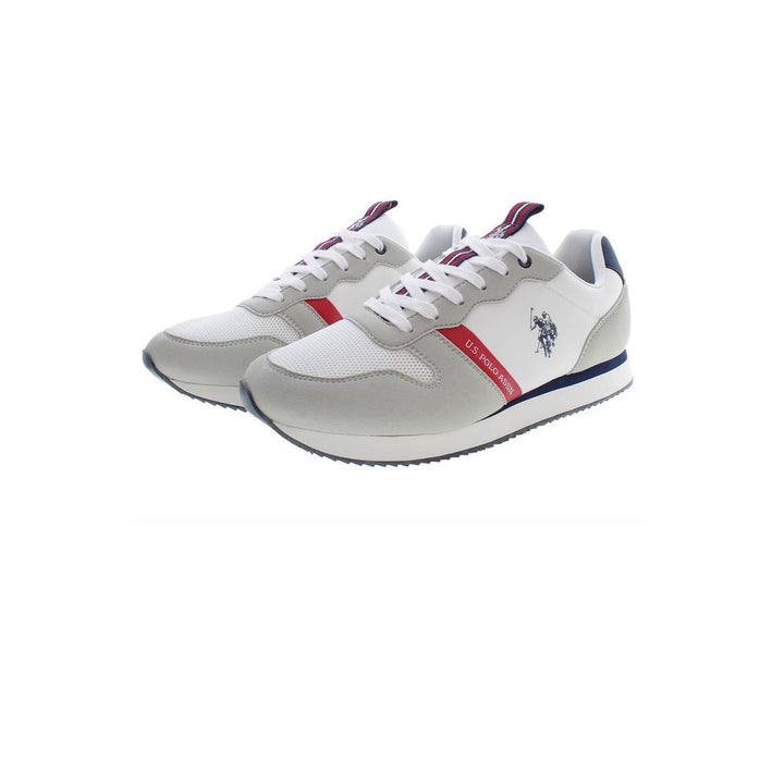 White Polyester Men Sneaker