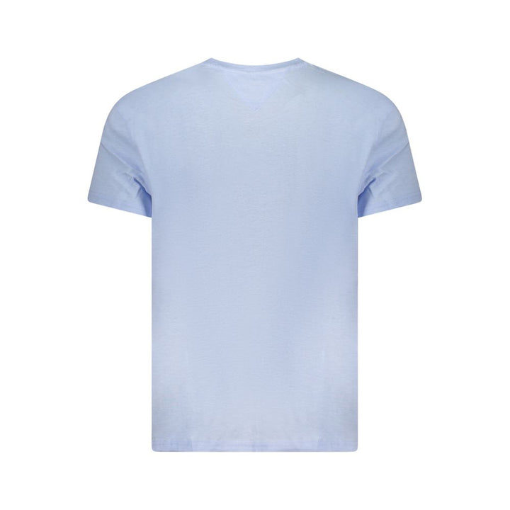 Blue Cotton Men T-Shirt