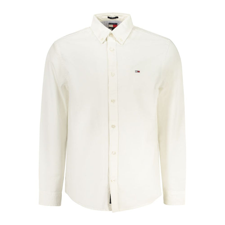 White Cotton Men Shirt