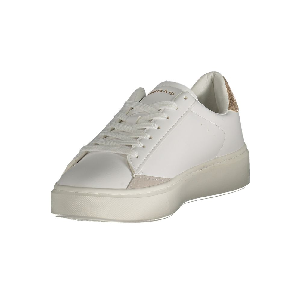 White Polyester Women Sneaker