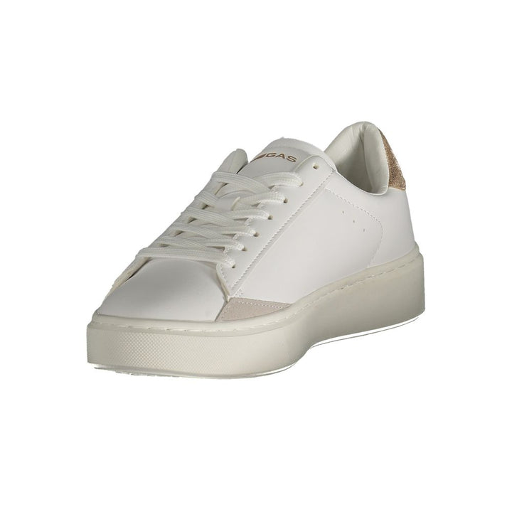 White Polyester Women Sneaker