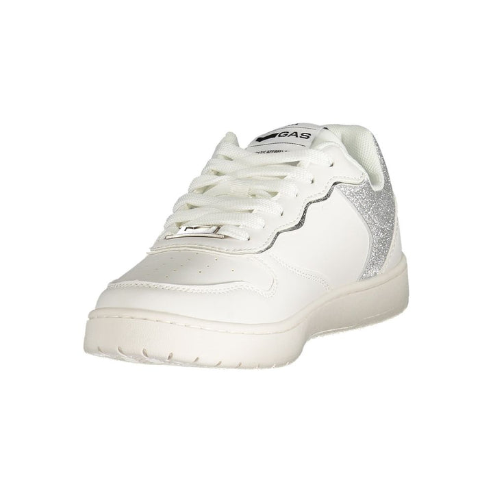 White Polyester Women Sneaker