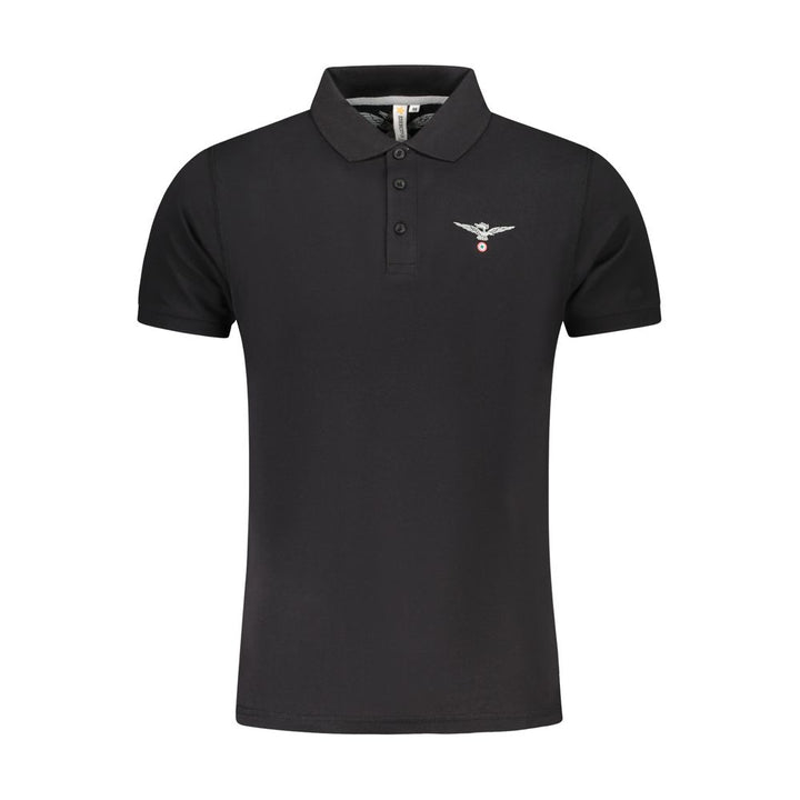 Black Cotton Polo Shirt