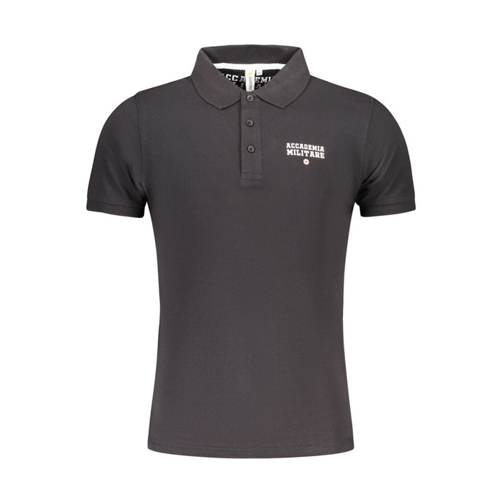 Black Cotton Polo Shirt