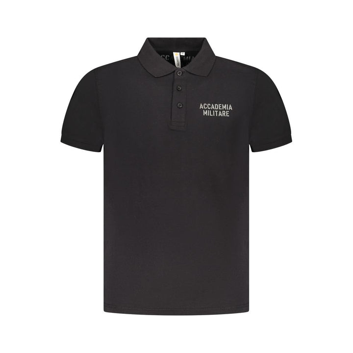 Black Cotton Polo Shirt