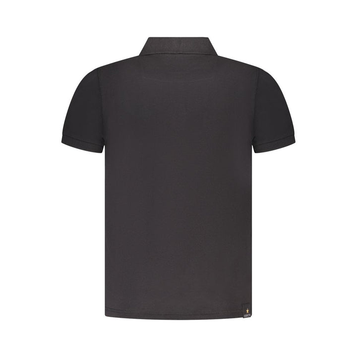 Black Cotton Polo Shirt