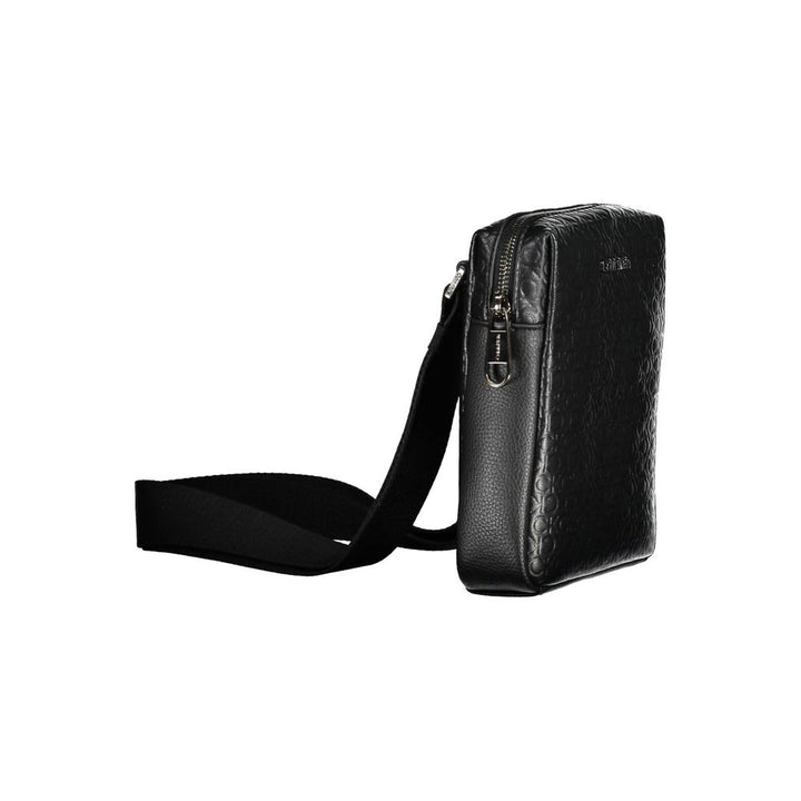Black Polyester Shoulder Bag