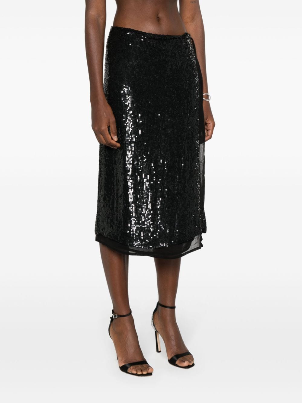 Gabriel sequinned wrap skirt-14