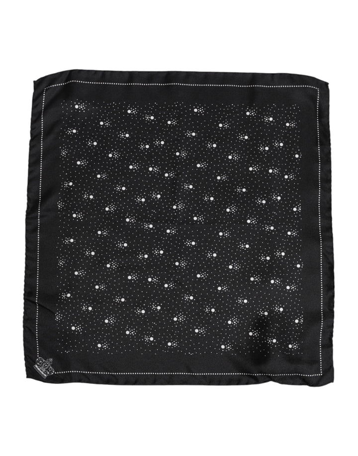 Black White Printed Square Men Foulard Scarf