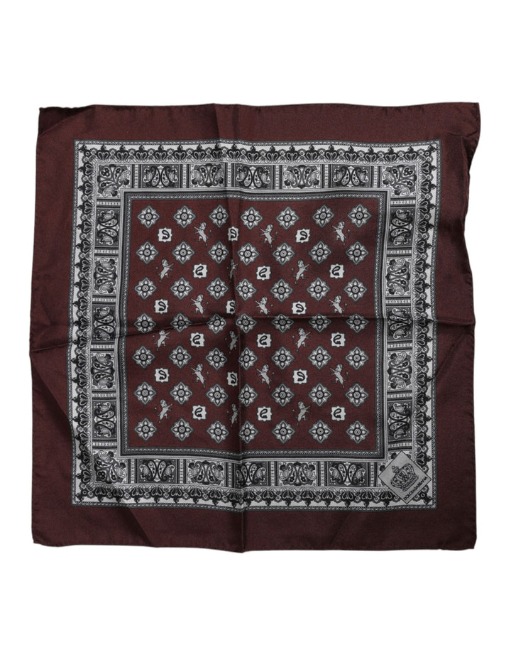 Bordeaux Bandana Silk Square Handkerchief Scarf