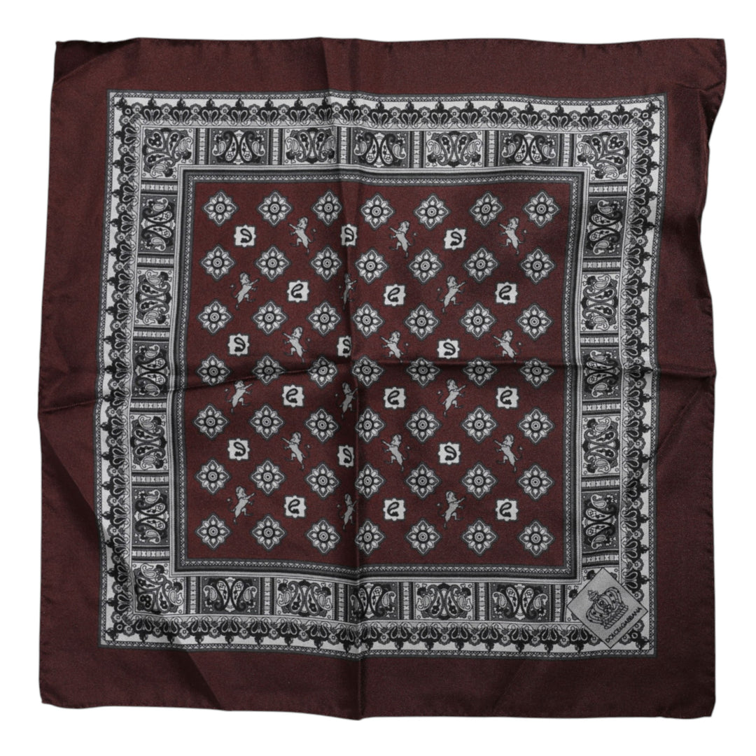 Bordeaux Bandana Silk Square Handkerchief Scarf