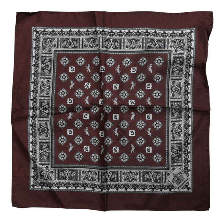 Bordeaux Bandana Silk Square Handkerchief Scarf