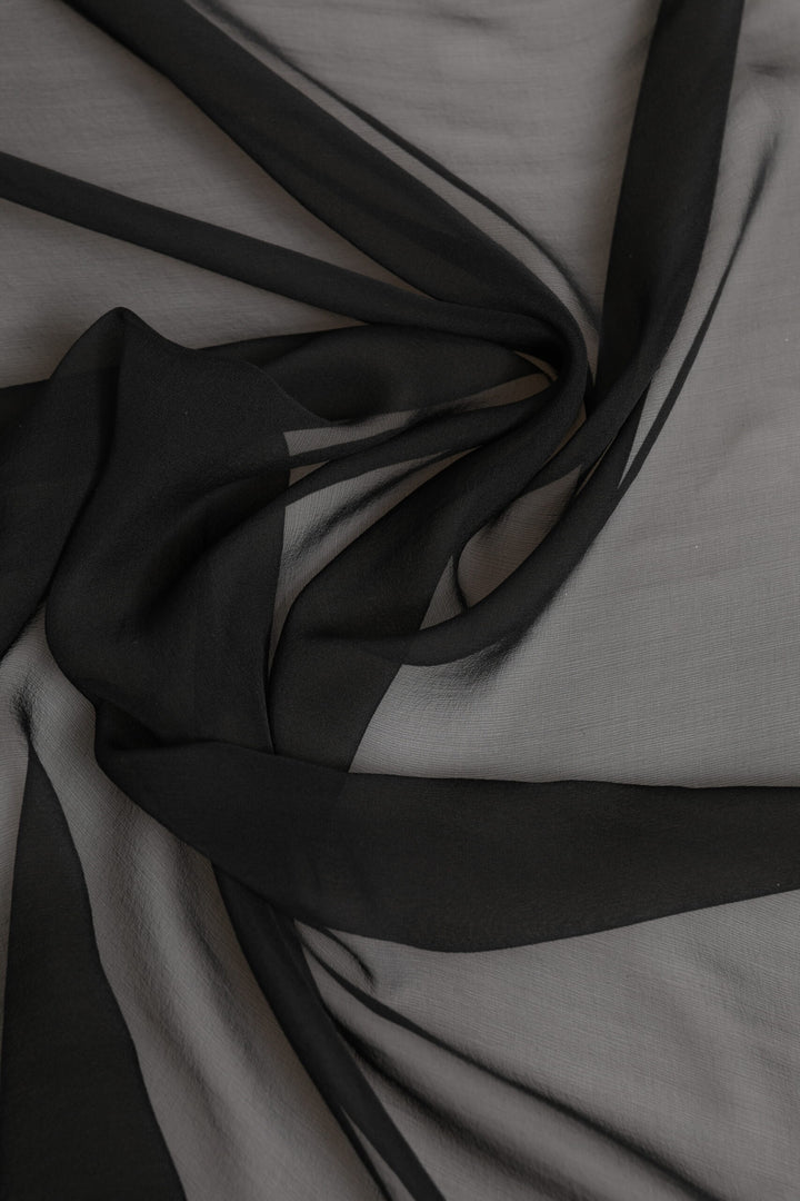 Gray Black Silk Square Women Foulard Scarf