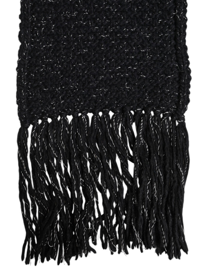 Black Cashmere Neck Warmer Wrap Shawl Scarf