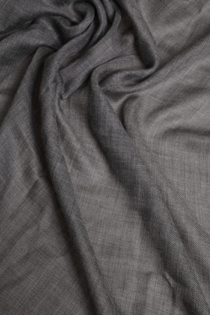 Gray Logo Print Neck Warmer Wrap Shawl Scarf