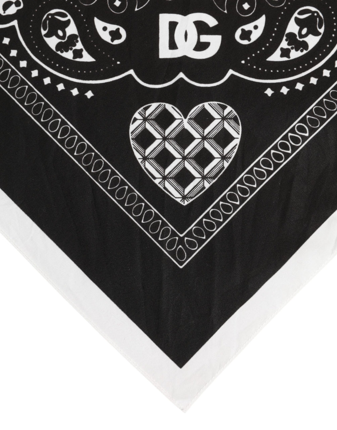 Black White Bandana Square Men Foulard Scarf