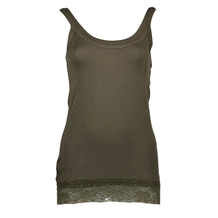 Green Cotton Women Tank