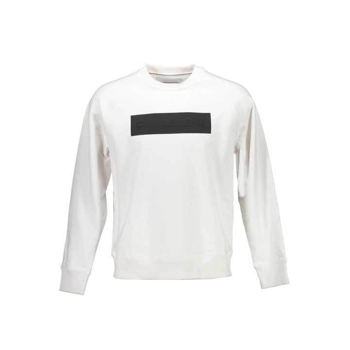 White Cotton Unisex Sweatshirt