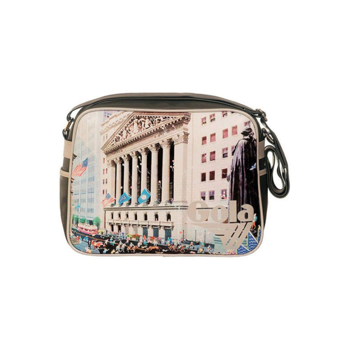 Gray Synthetic Handbag