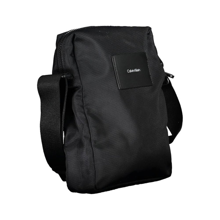 Black Polyester Shoulder Bag