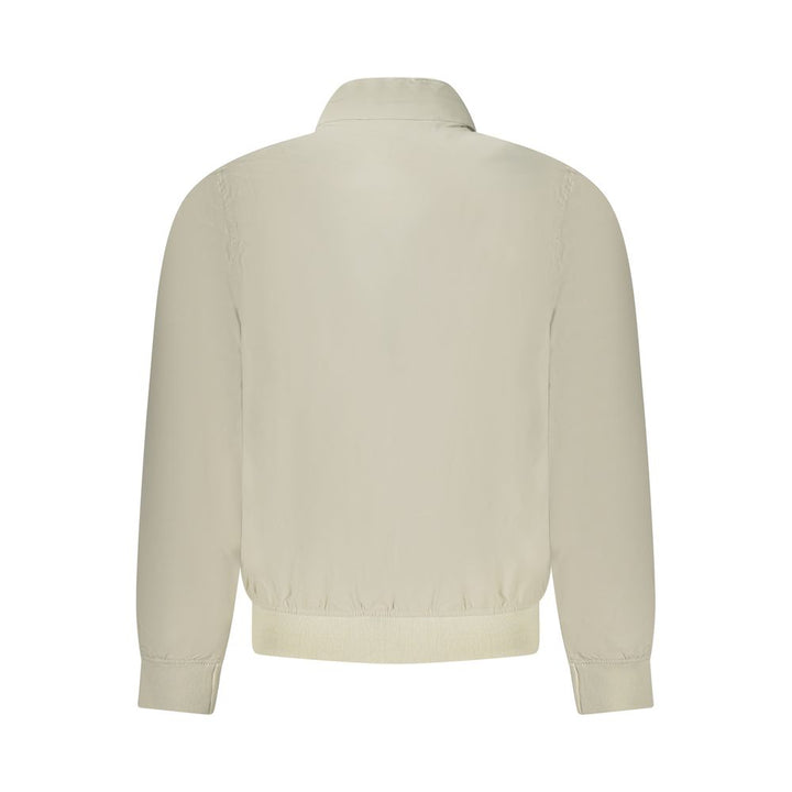 Beige Nylon Men Jacket