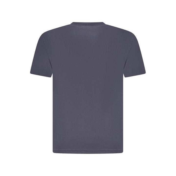 Blue Cotton Men T-Shirt