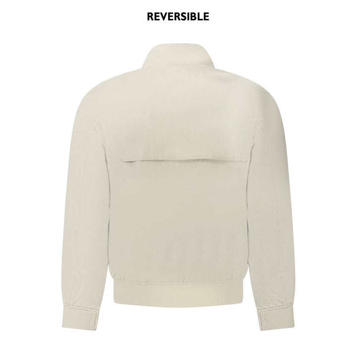 Beige Nylon Men Jacket