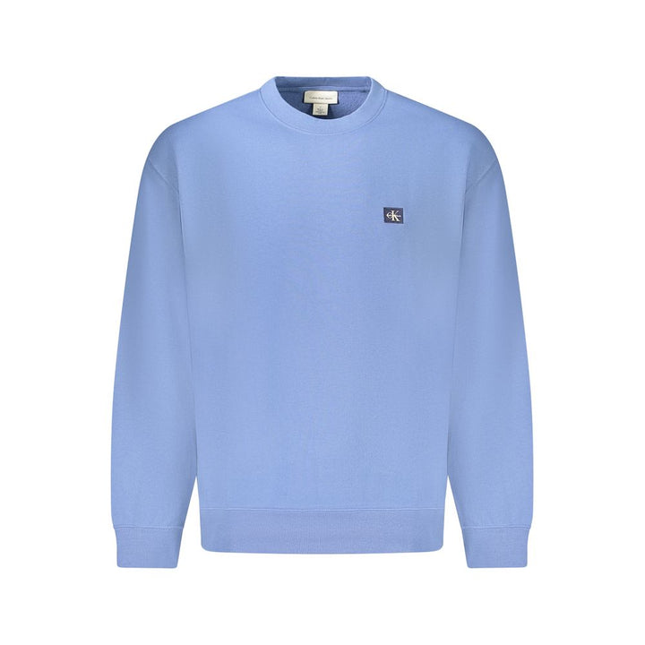 Blue Cotton Men Sweater