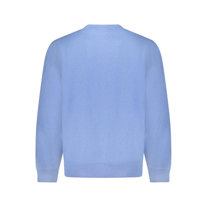 Blue Cotton Men Sweater
