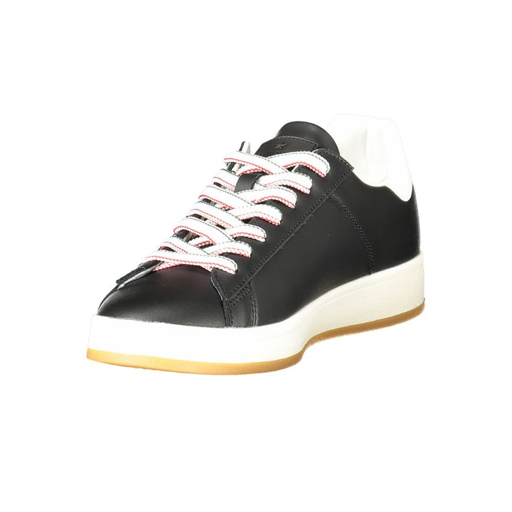 Black Leather Men Sneaker