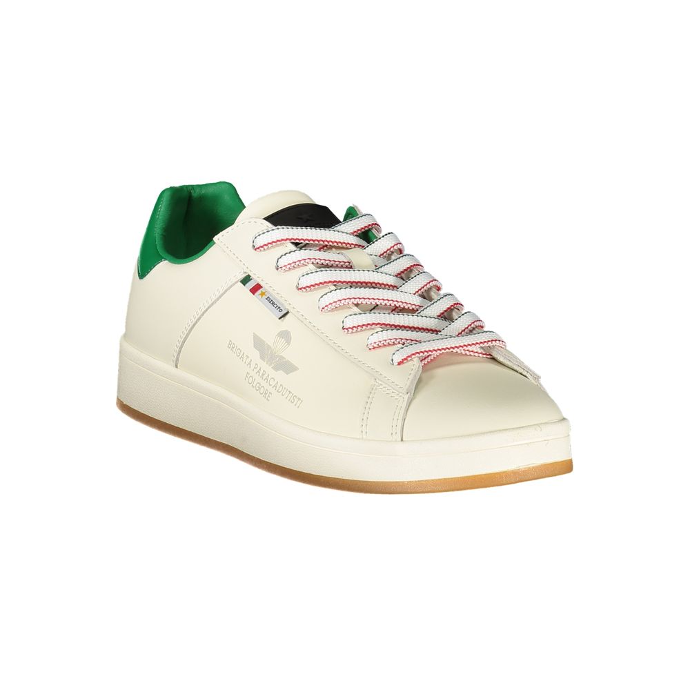 White Polyester Sneaker