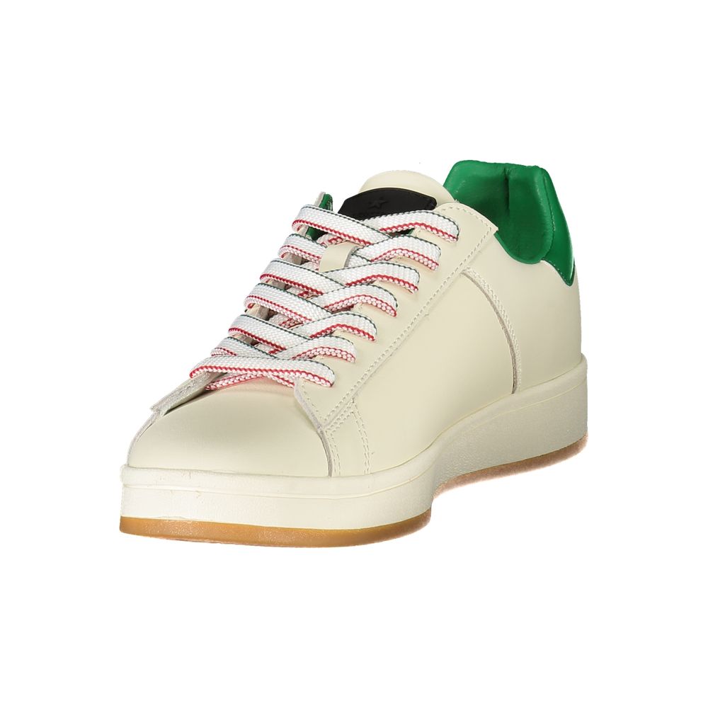 White Polyester Sneaker