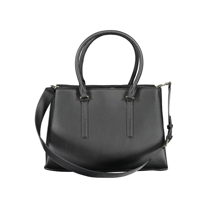 Black Polyester Handbag
