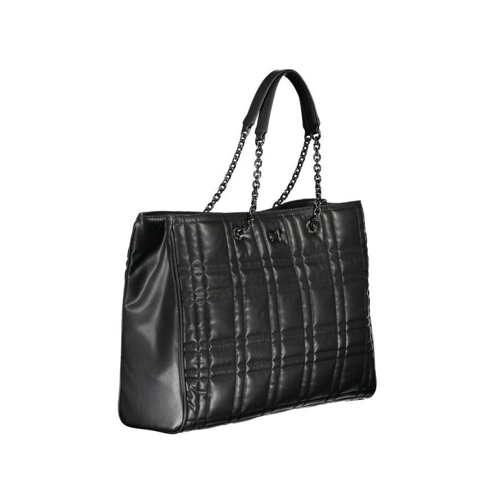 Black Polyester Handbag