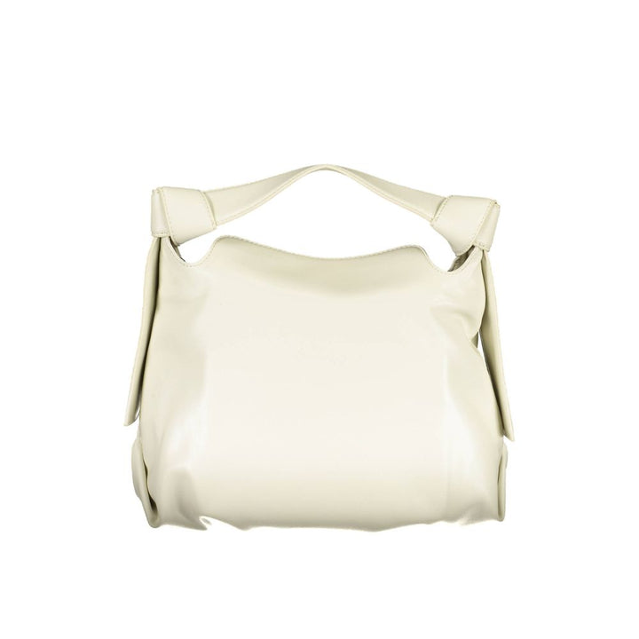 Beige Polyester Handbag