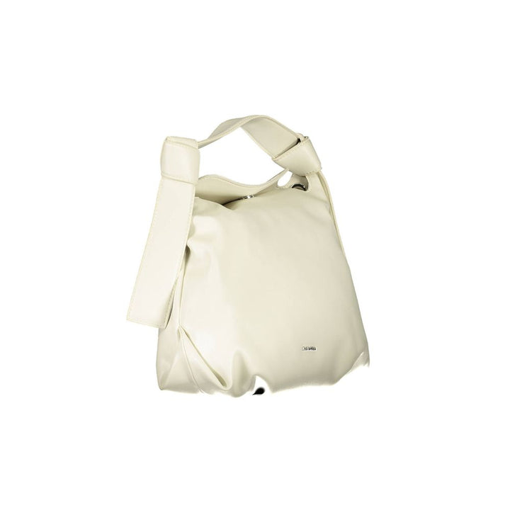 Beige Polyester Handbag