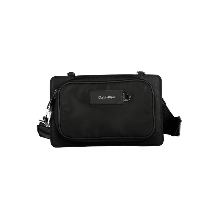 Black Polyester Shoulder Bag