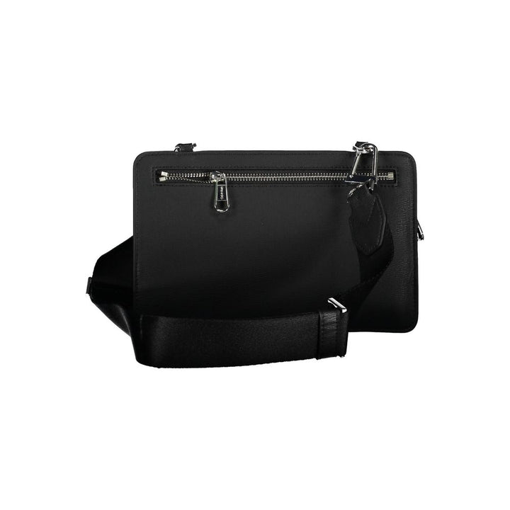 Black Polyester Shoulder Bag