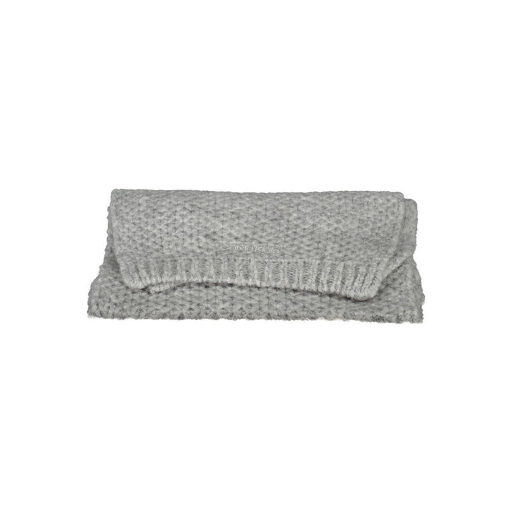Gray Alpaca Wool Scarf