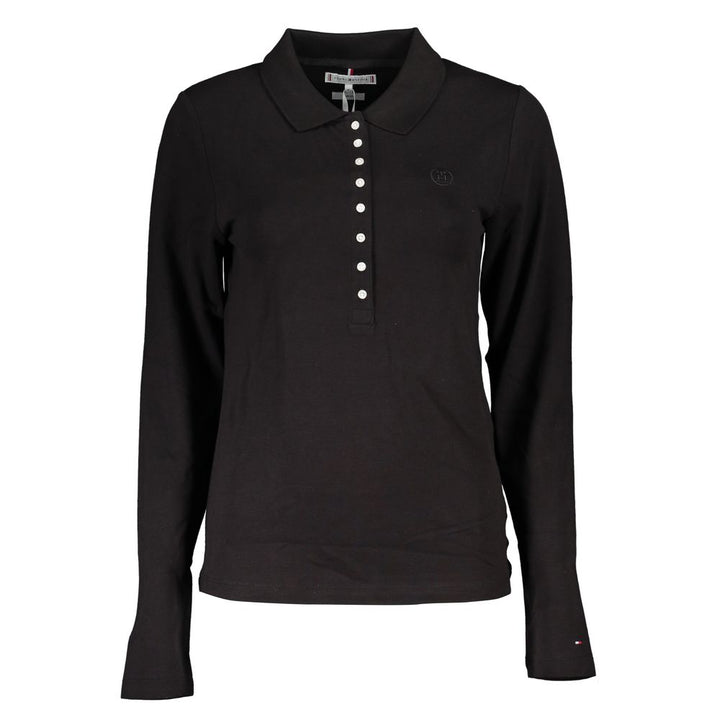 Black Cotton Polo Shirt