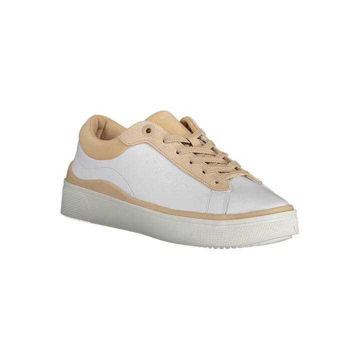 White Polyester Sneaker