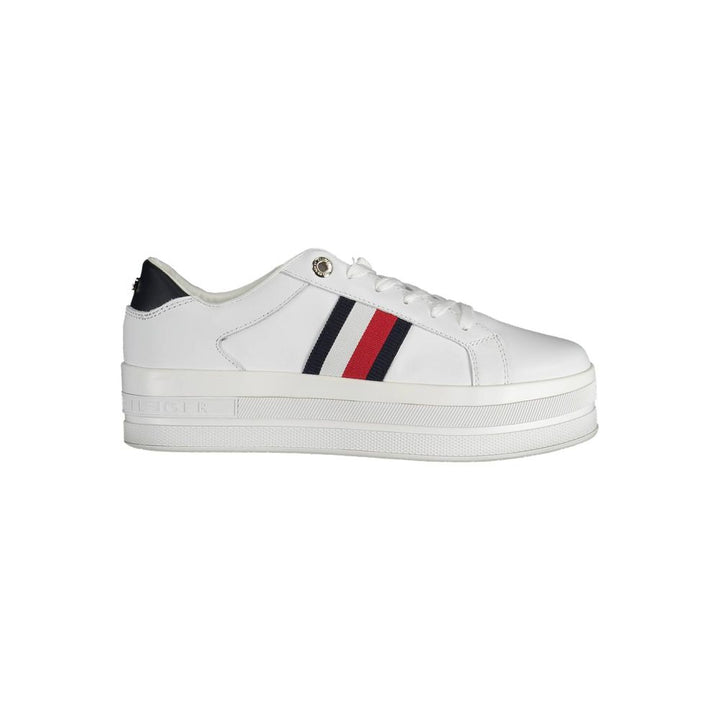 White Polyester Sneaker