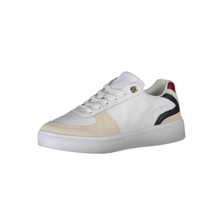 White Polyester Sneaker