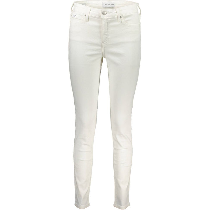 White Cotton Jeans & Pant