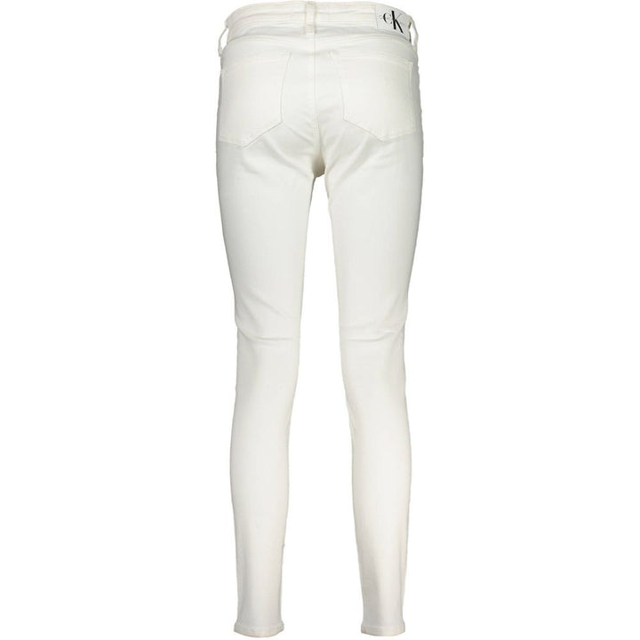 White Cotton Jeans & Pant