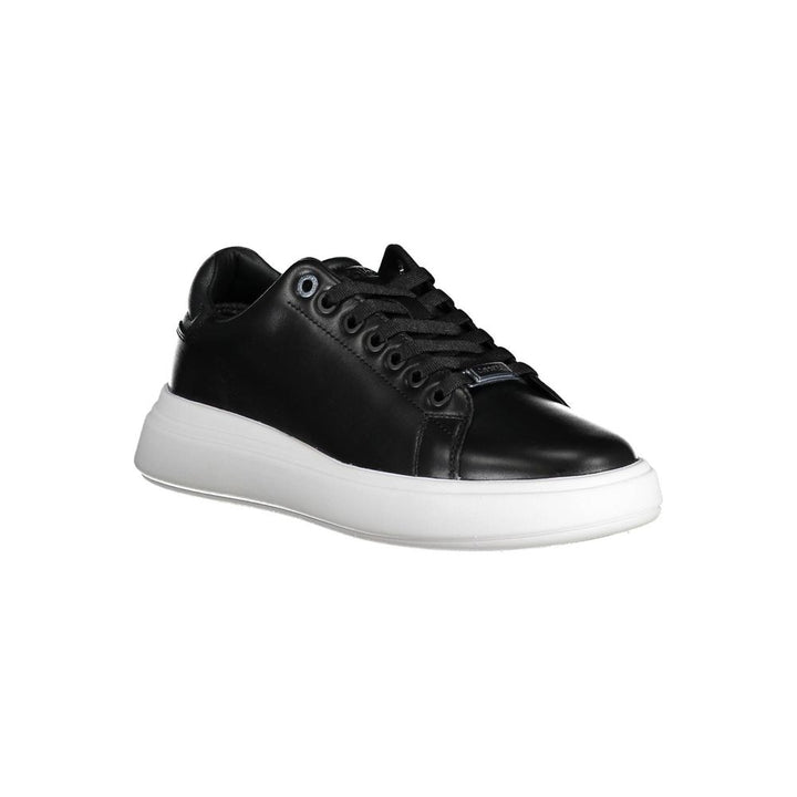 Black Polyester Sneaker