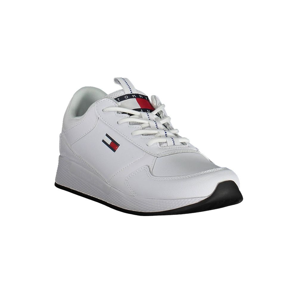 White Polyester Sneaker
