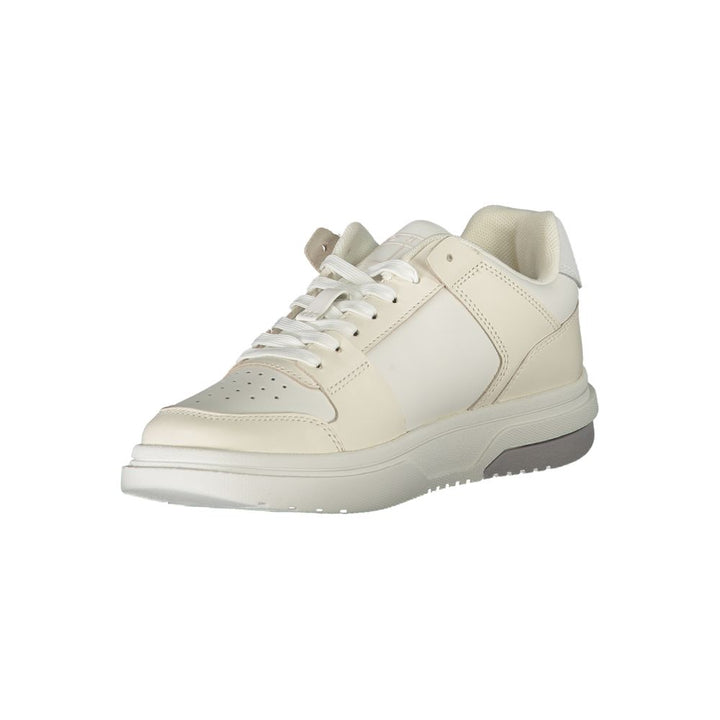White Polyester Sneaker