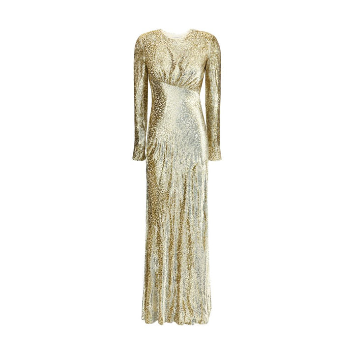 Gold thread long Dress