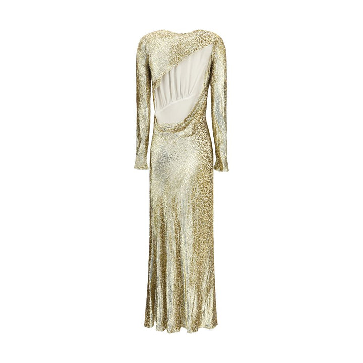 Gold thread long Dress
